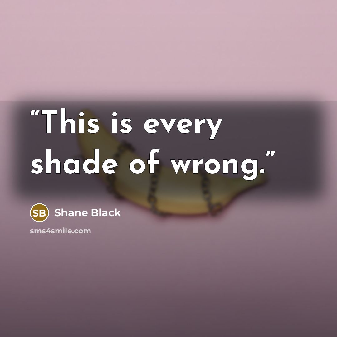 “This is every shade of wrong.” quote by Shane Black
