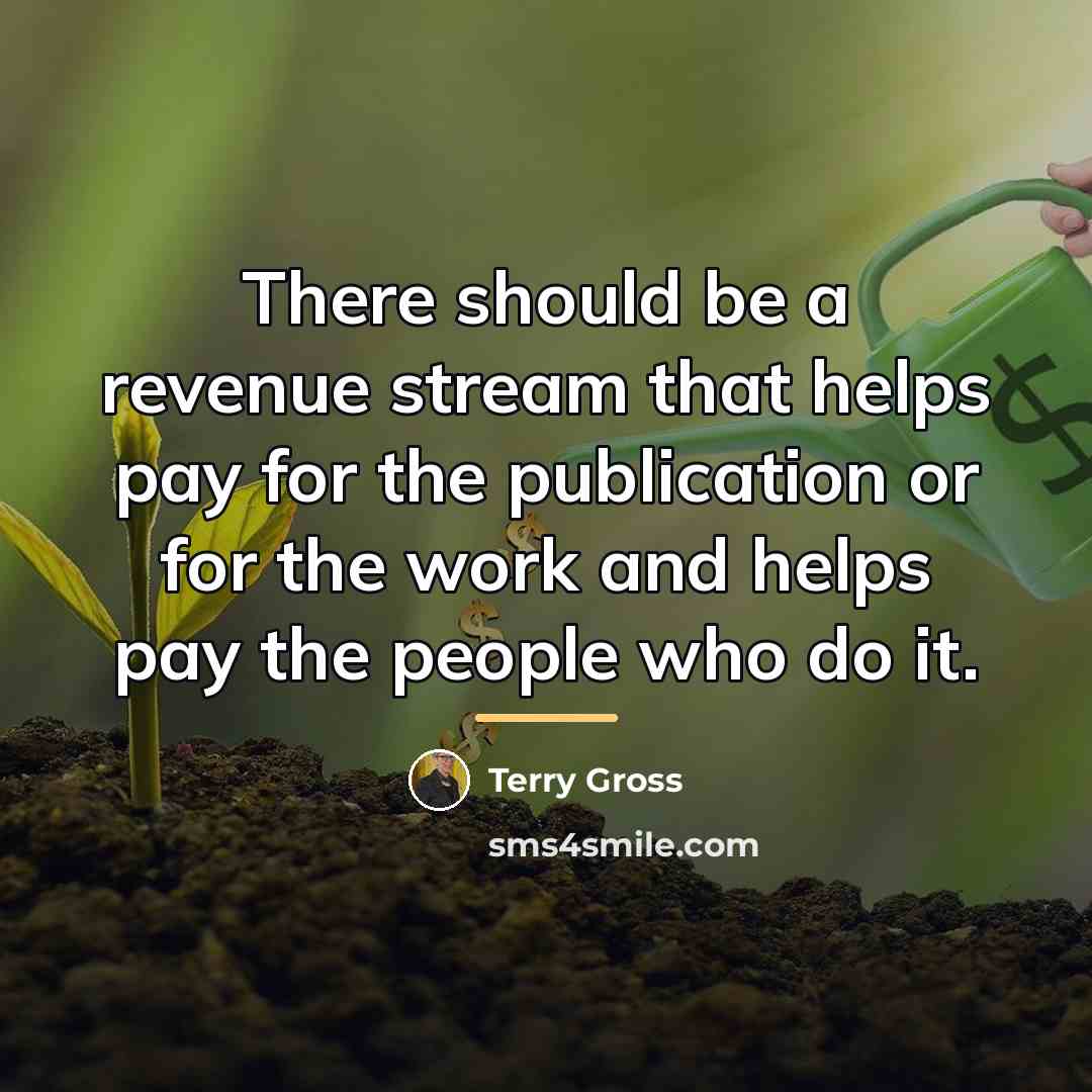 “There should be a revenue stream that helps pay for…” quote by Terry Gross