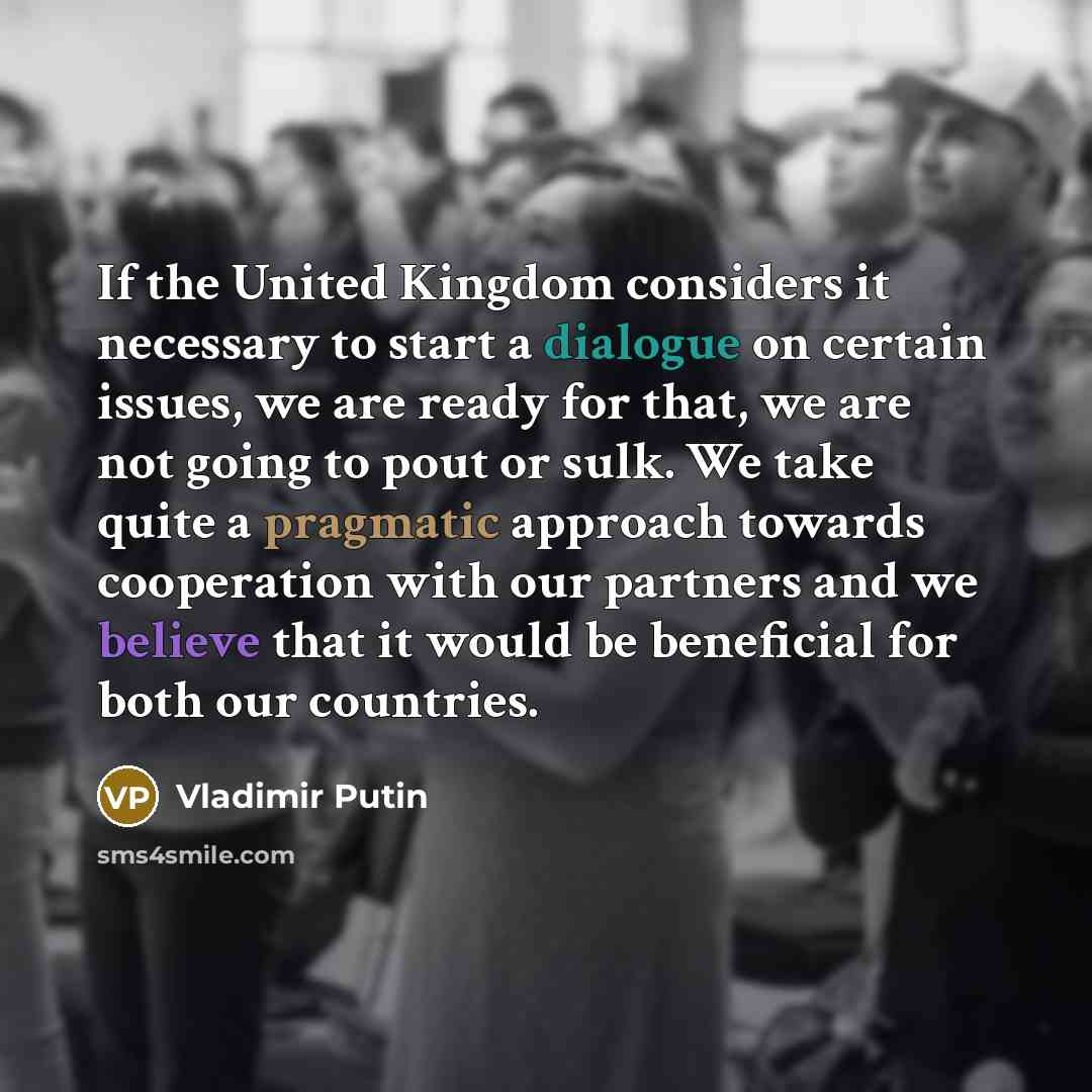 “If the United Kingdom considers it necessary to start a…” quote by Vladimir Putin