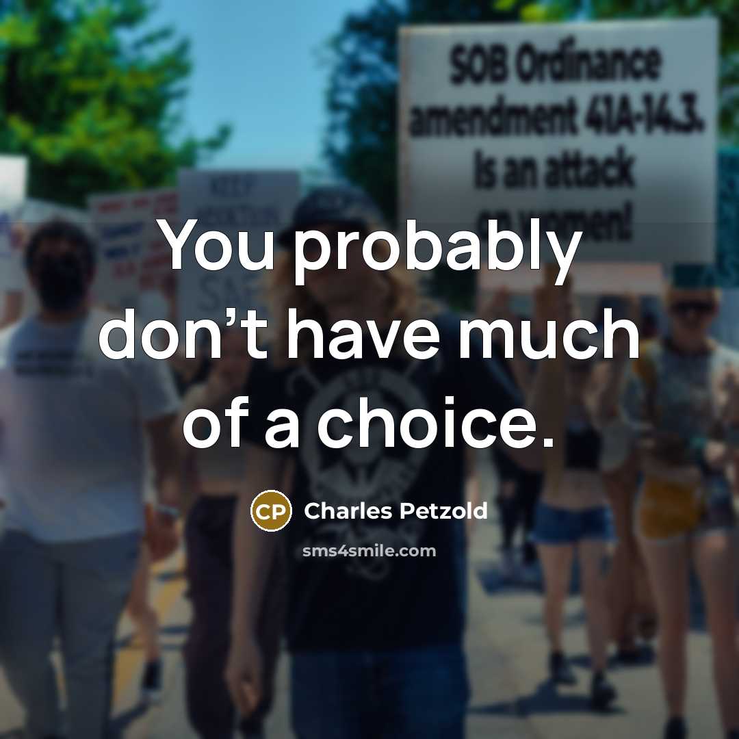 “You probably don't have much of a choice.…” quote by Charles Petzold
