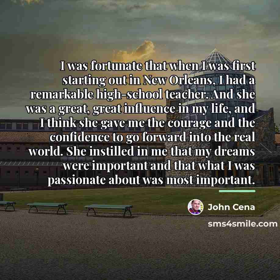 “I was fortunate that when I was first starting out…” quote by John Cena