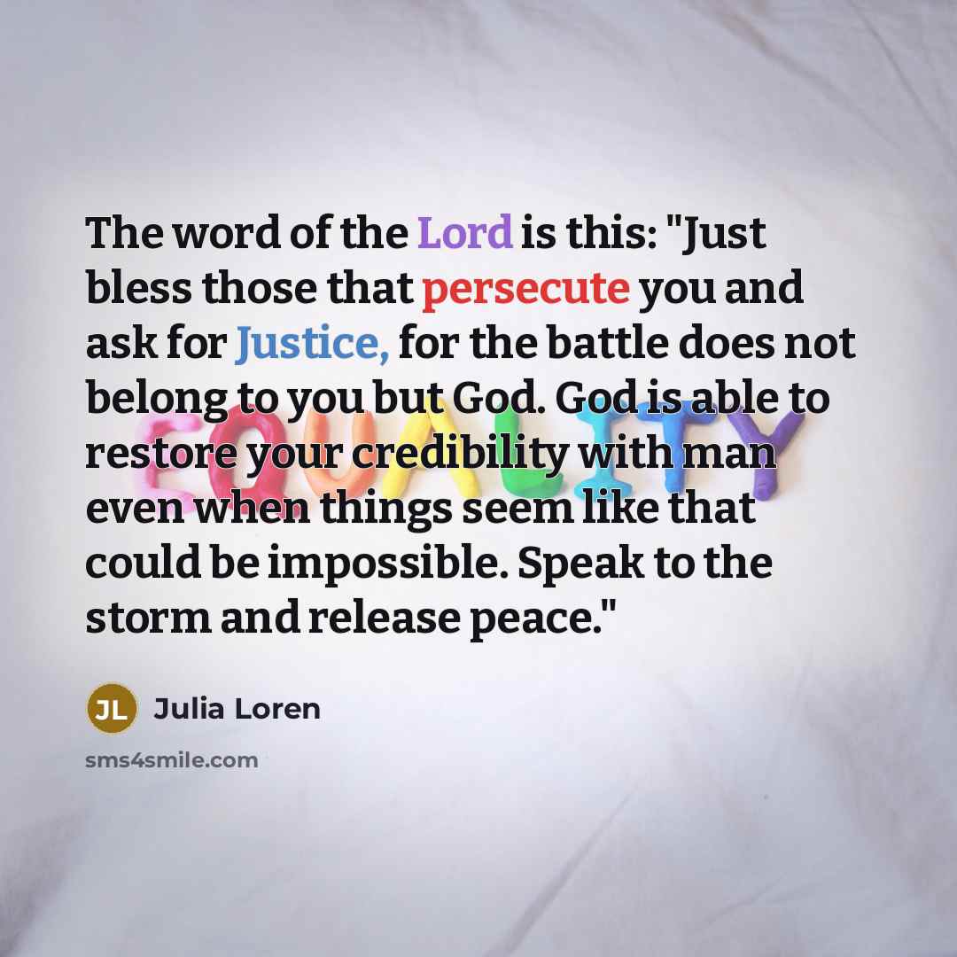 “The word of the Lord is this: "Just bless those…” quote by Julia Loren