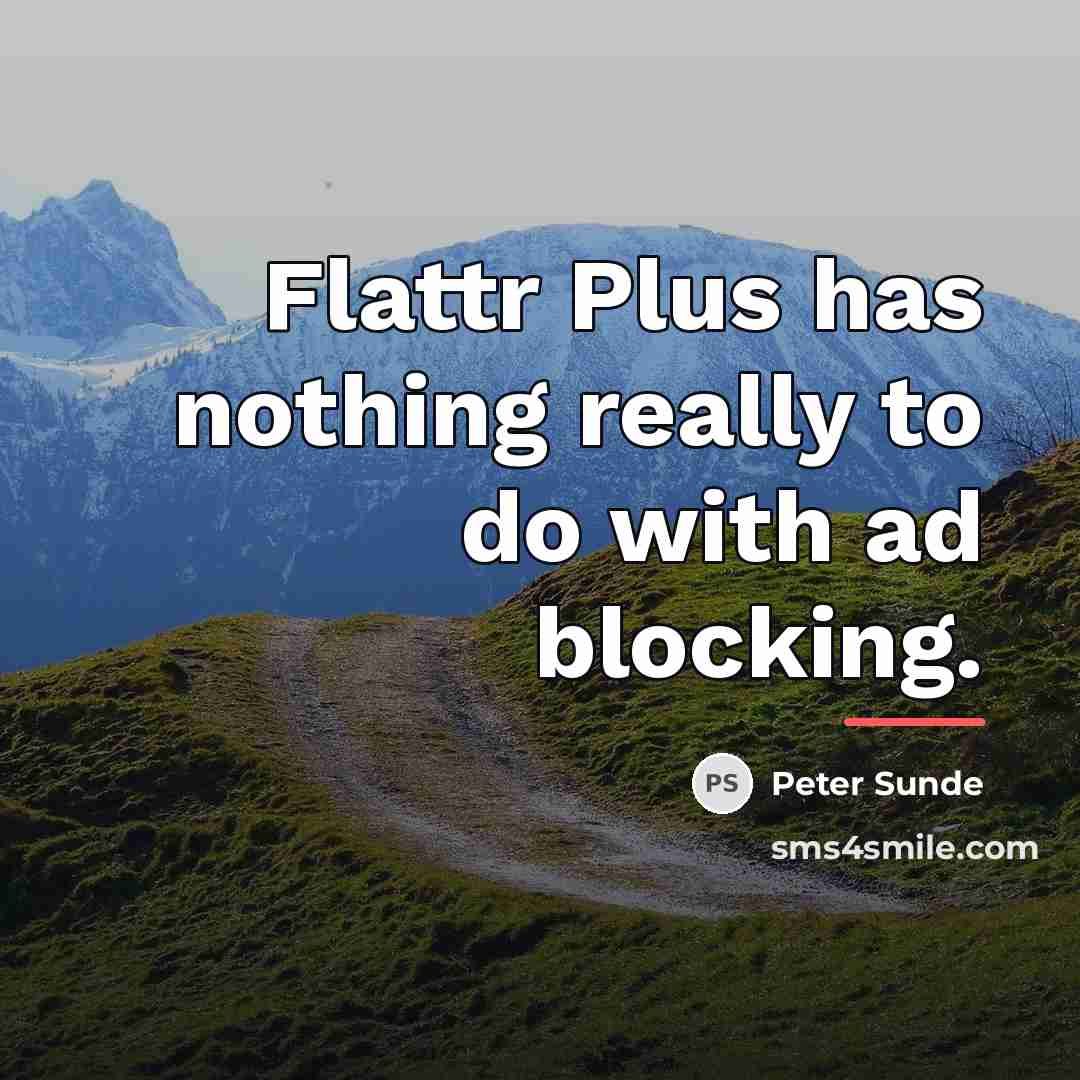 “Flattr Plus has nothing really to do with ad blocking.…” quote by Peter Sunde