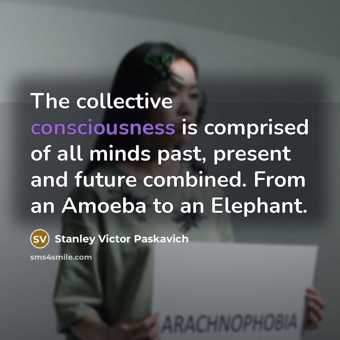 “The collective consciousness is comprised of all minds past, present…” quote by Stanley Victor Paskavich
