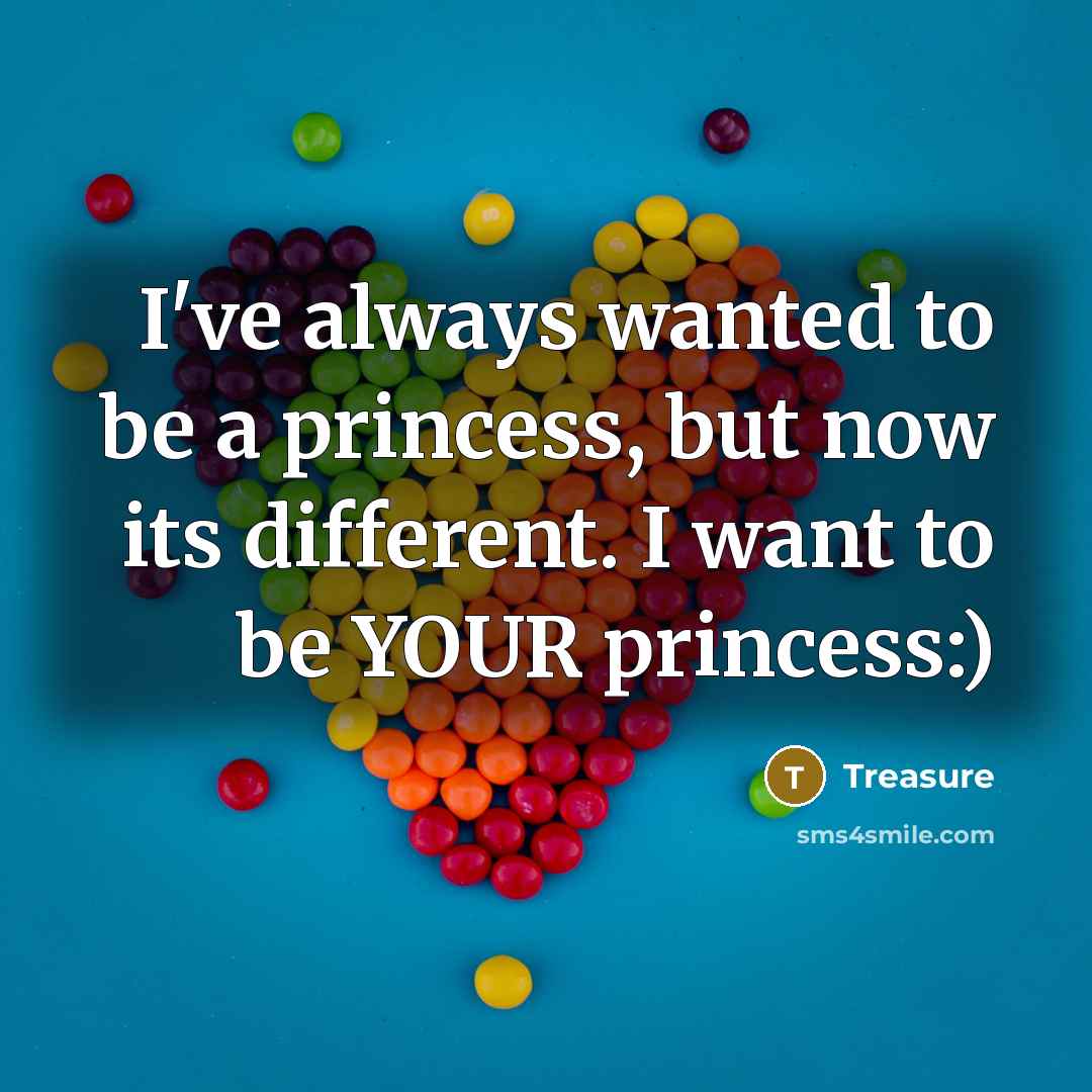 “I've always wanted to be a princess, but now its…” quote by Treasure