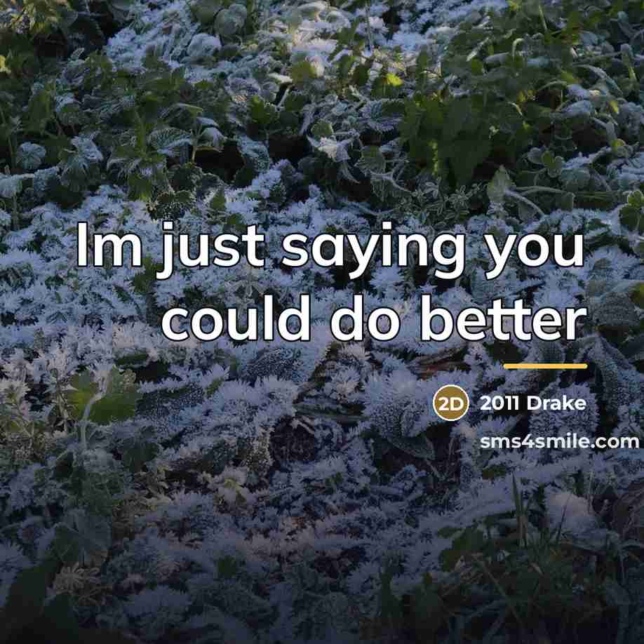 “Im just saying you could do better…” quote by Anonymous