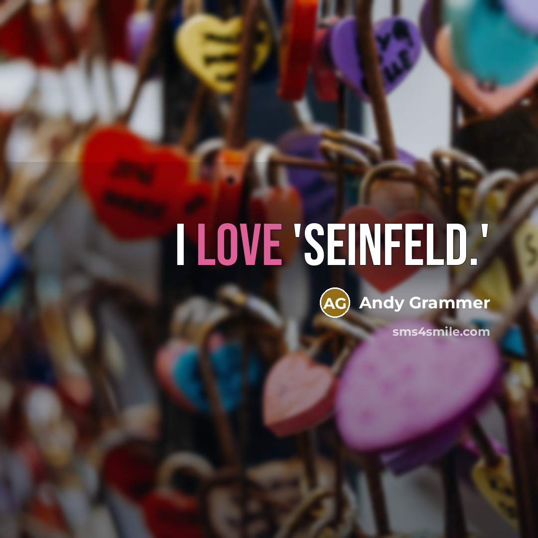 “I love 'Seinfeld.'…” quote by Andy Grammer