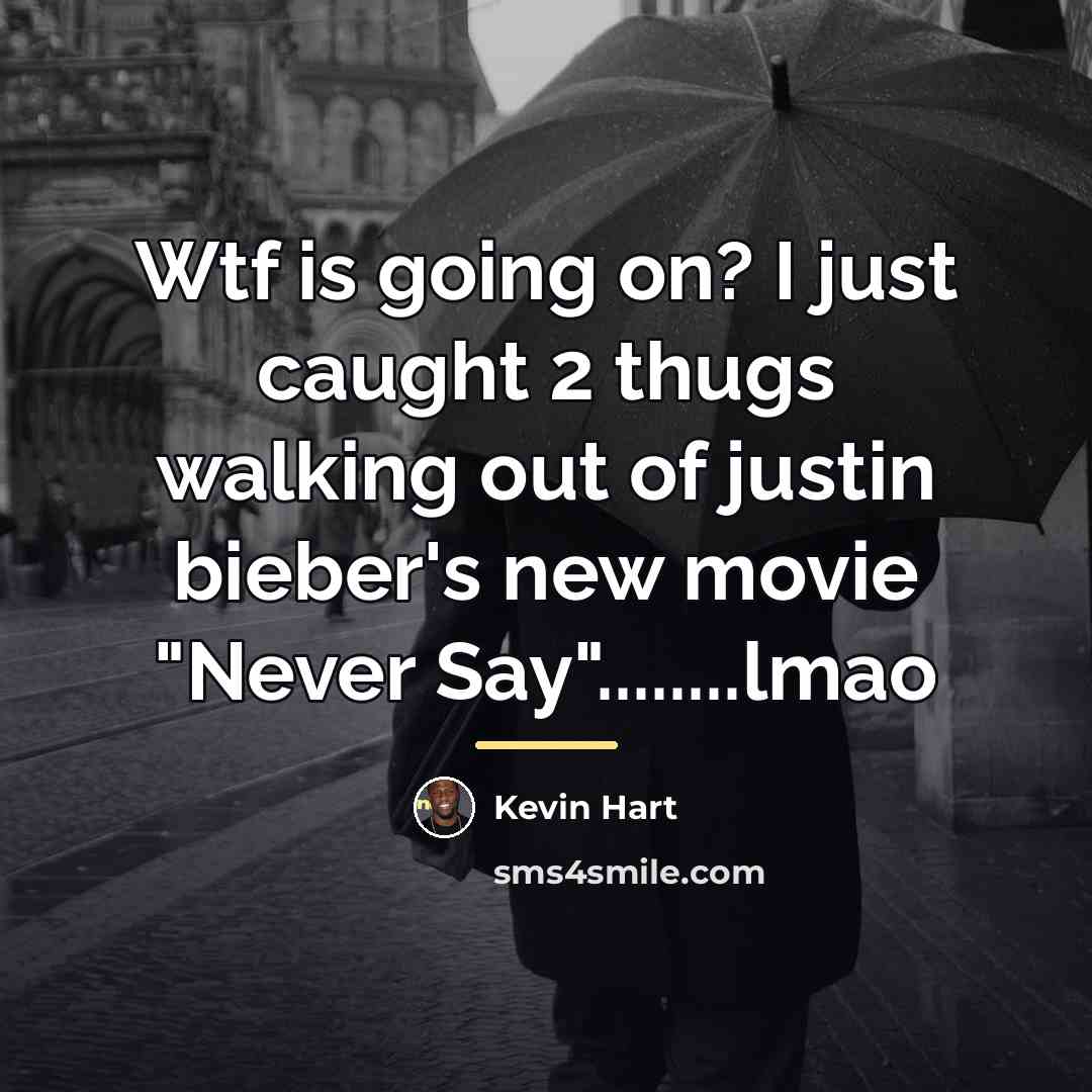 “Wtf is going on? I just caught 2 thugs walking…” quote by Kevin Hart