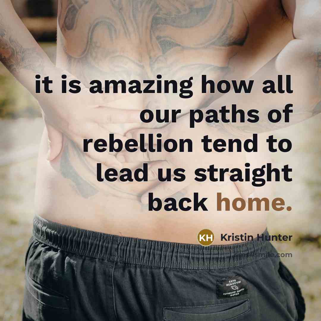 “it is amazing how all our paths of rebellion tend…” quote by Kristin Hunter