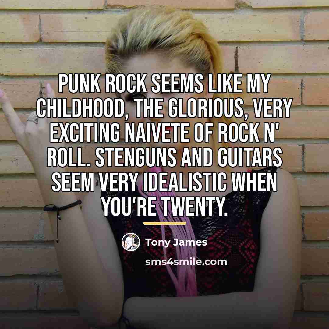 “Punk rock seems like my childhood, the glorious, very exciting…” quote by Tony James