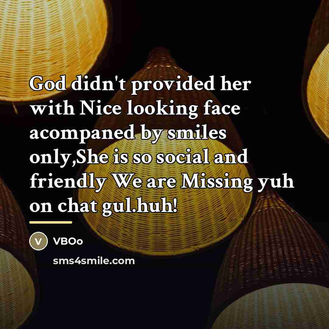“God didn't provided her with Nice looking face acompaned by…” quote by VBOo