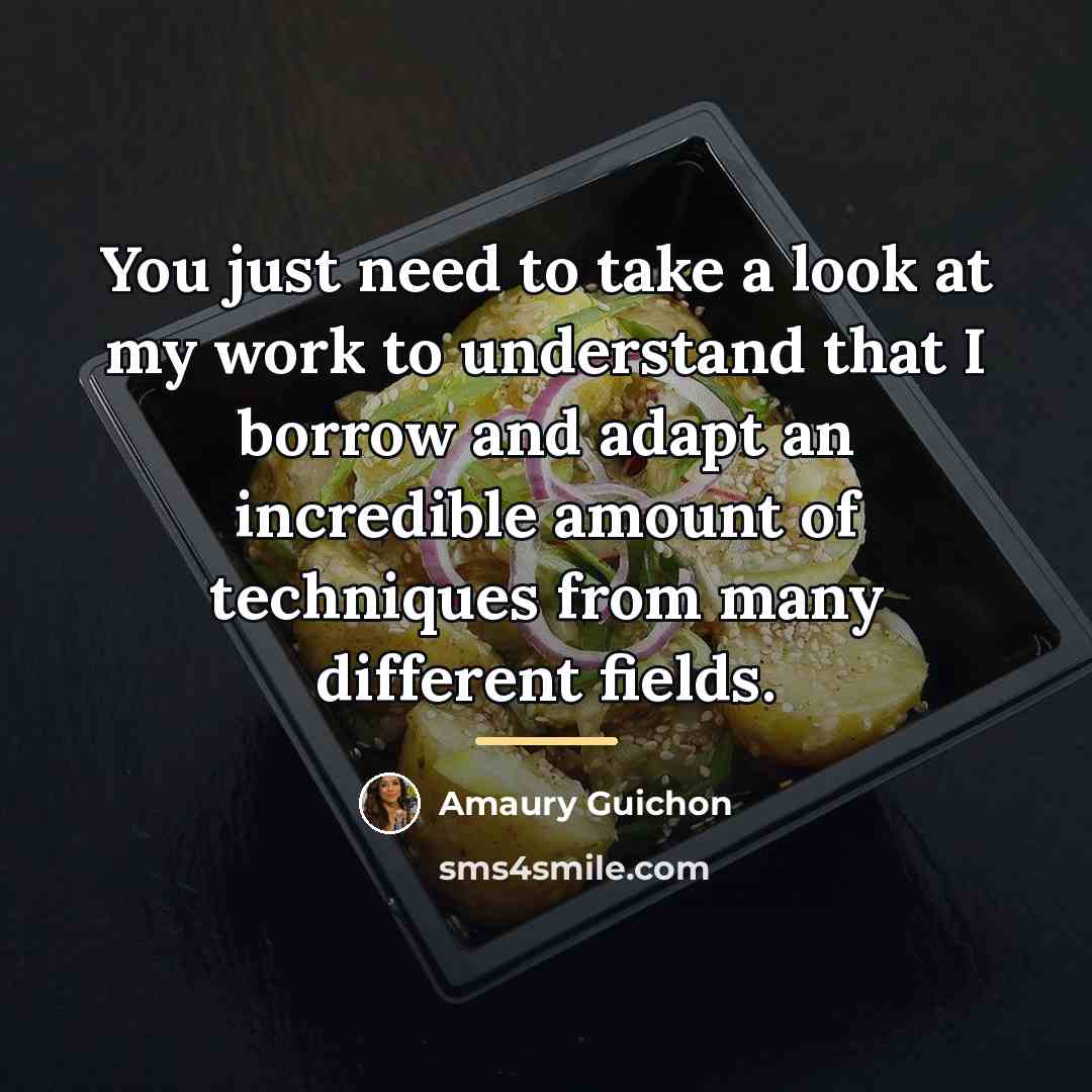 “You just need to take a look at my work…” quote by Amaury Guichon