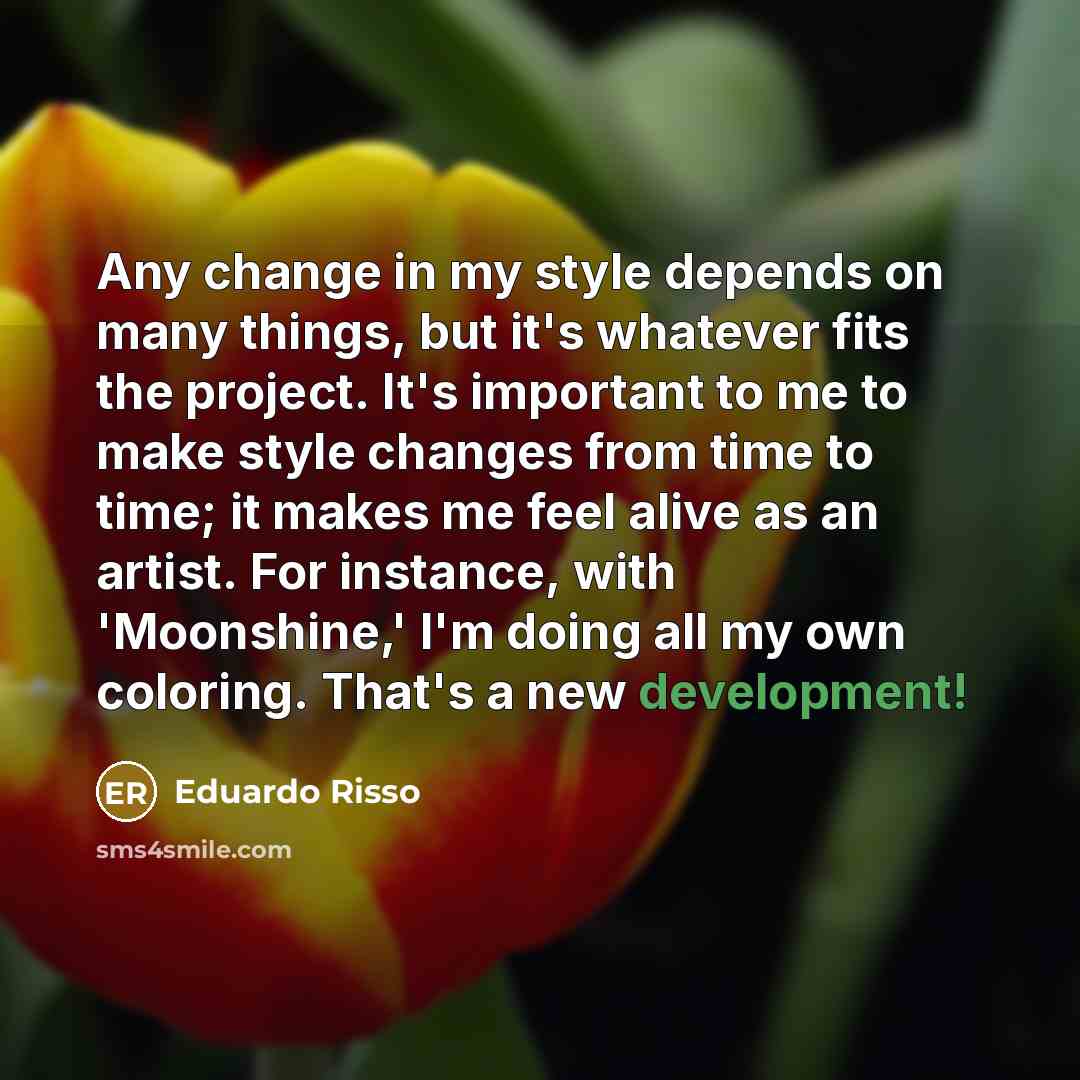 “Any change in my style depends on many things, but…” quote by Eduardo Risso
