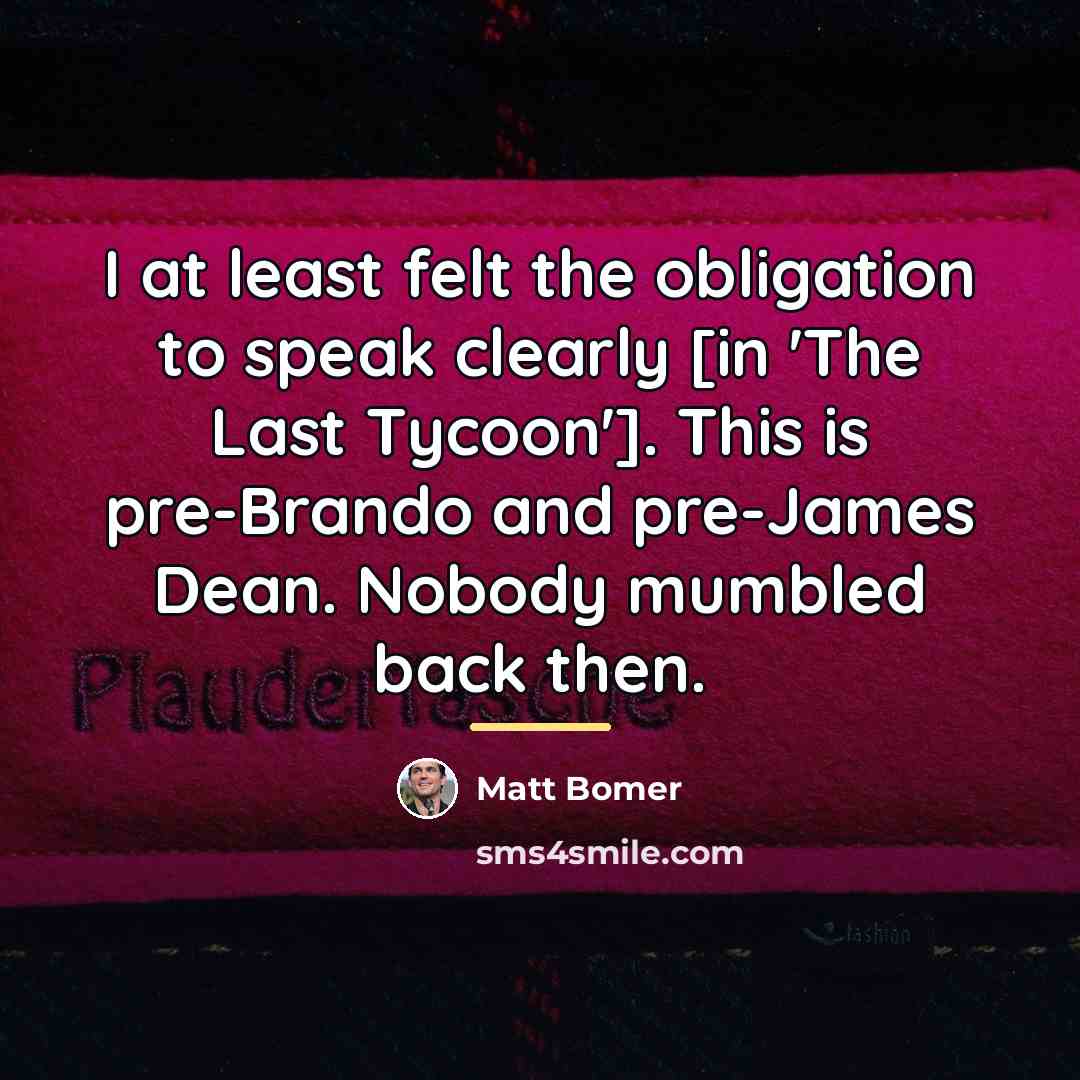 “I at least felt the obligation to speak clearly [in…” quote by Matt Bomer