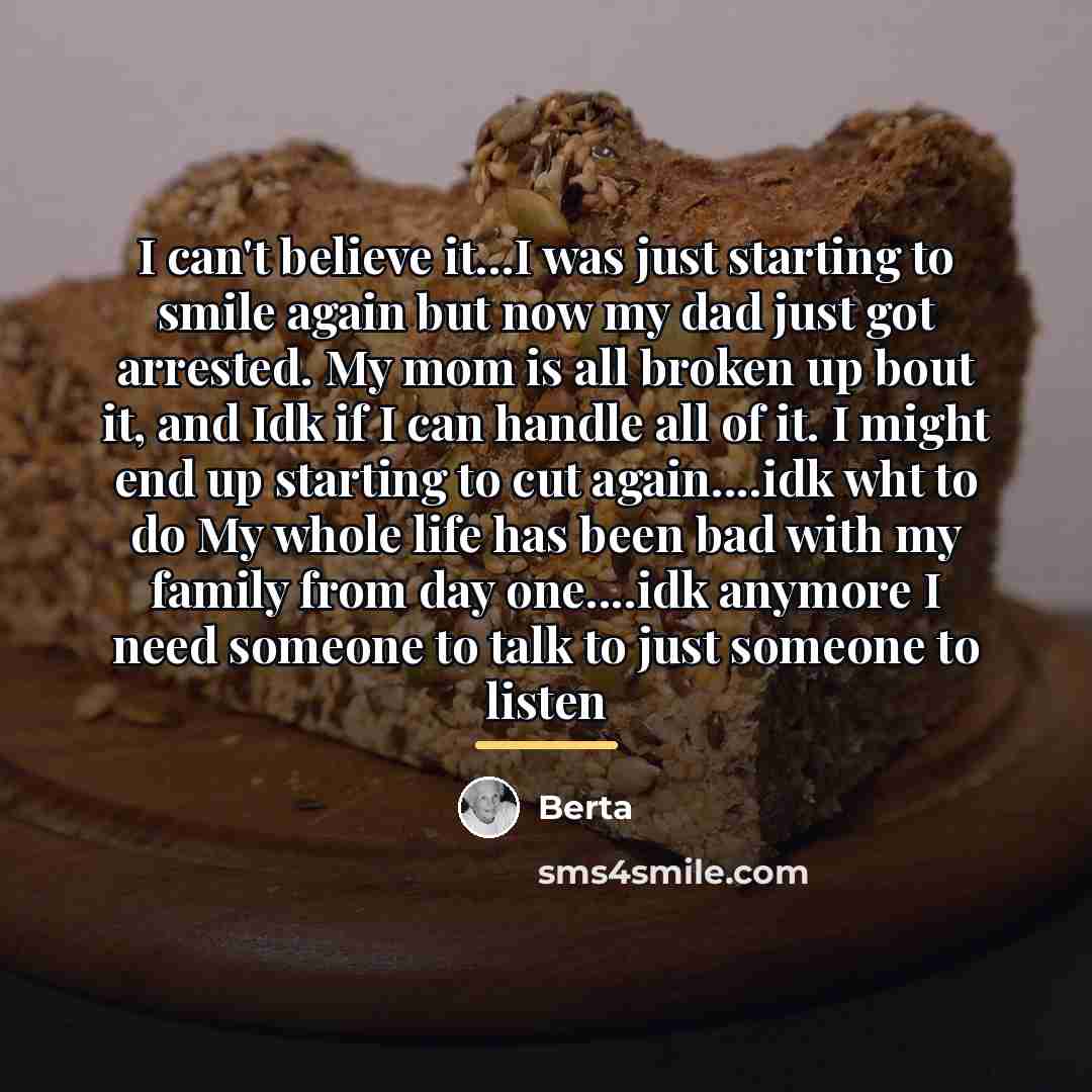 “I can't believe it...I was just starting to smile again…” quote by Berta