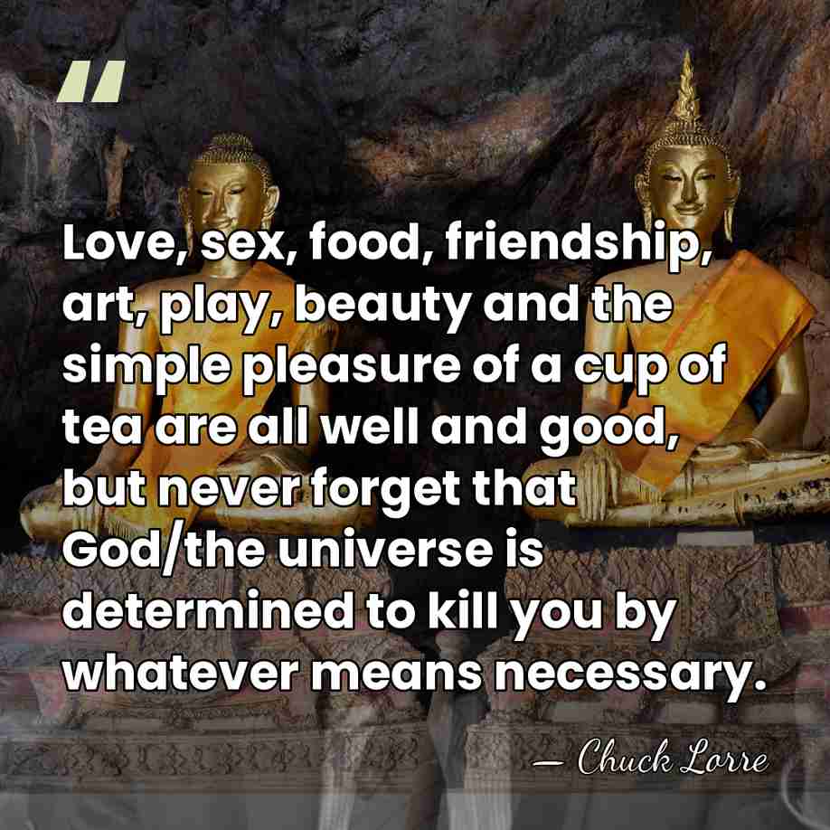 Love, sex, food, friendship, art, play, beauty and the simple pleasure of&hellip; - Chuck Lorre