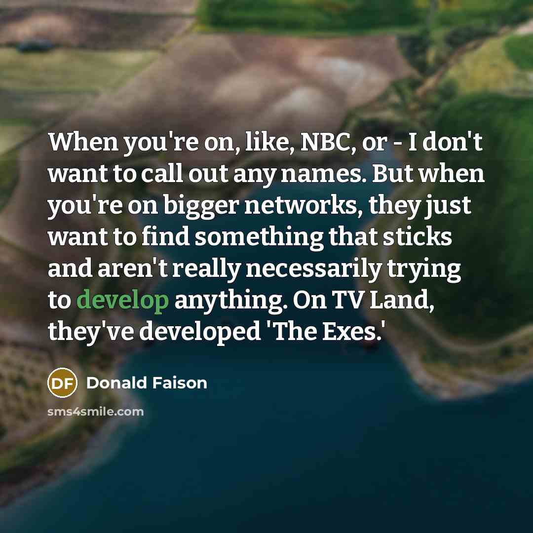 “When you're on, like, NBC, or - I don't want…” quote by Donald Faison