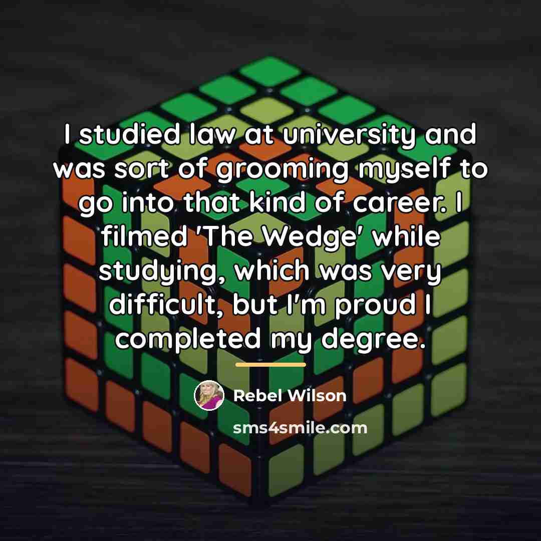 “I studied law at university and was sort of grooming…” quote by Rebel Wilson