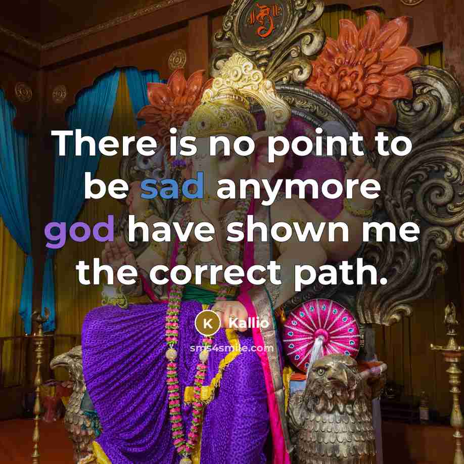 “There is no point to be sad anymore god have shown me the correct path.” quote by Kallio