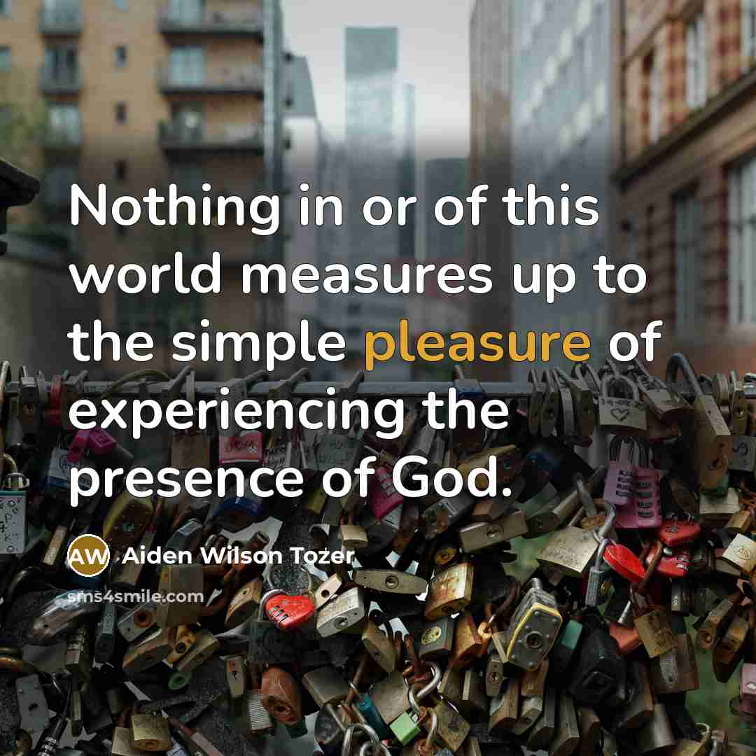 “Nothing in or of this world measures up to the…” quote by Aiden Wilson Tozer
