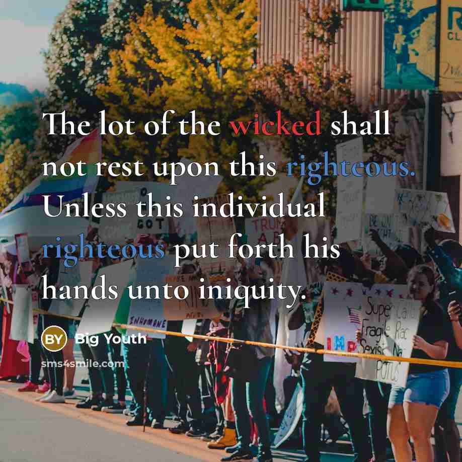 “The lot of the wicked shall not rest upon this…” quote by Big Youth
