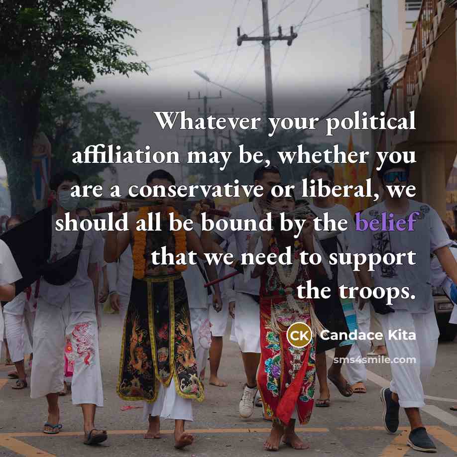 “Whatever your political affiliation may be, whether you are a…” quote by Candace Kita