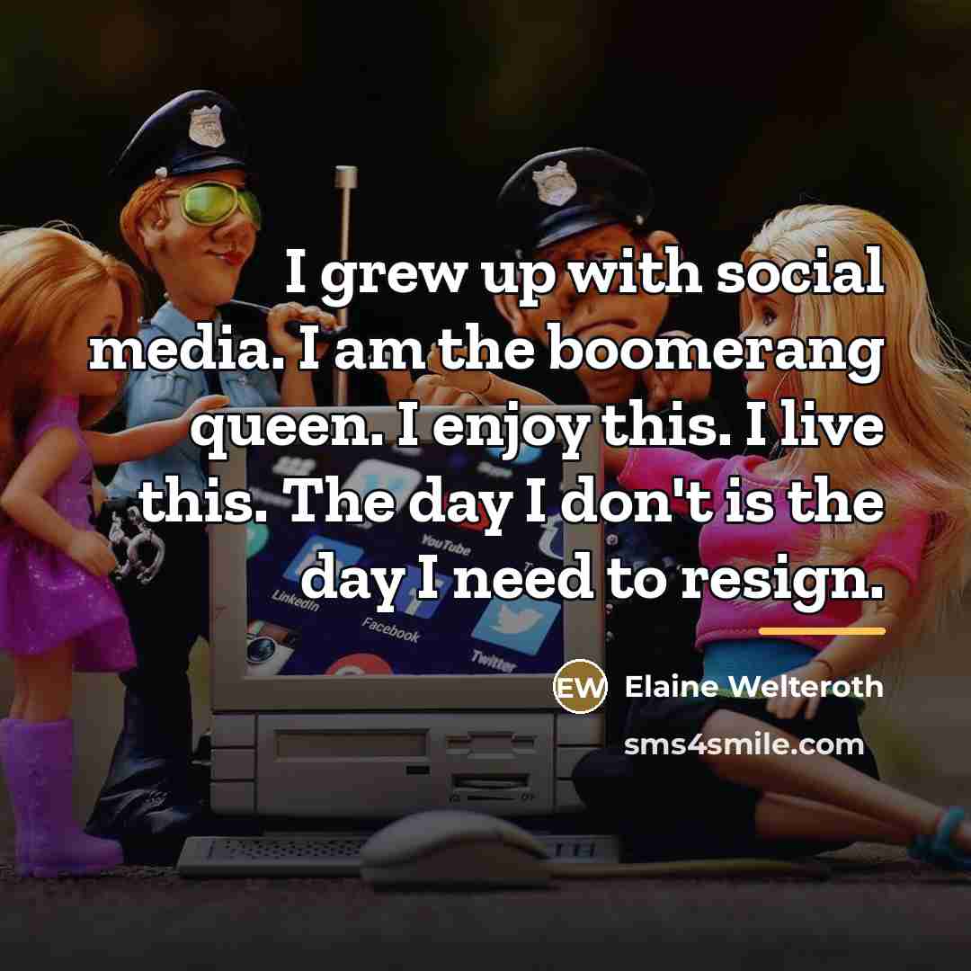 “I grew up with social media. I am the boomerang…” quote by Elaine Welteroth