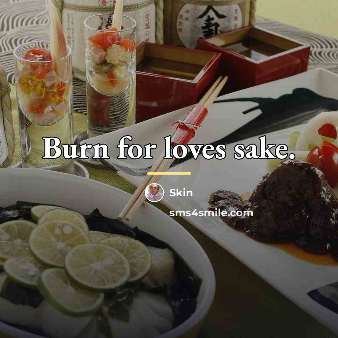 “Burn for loves sake.…” quote by Skin