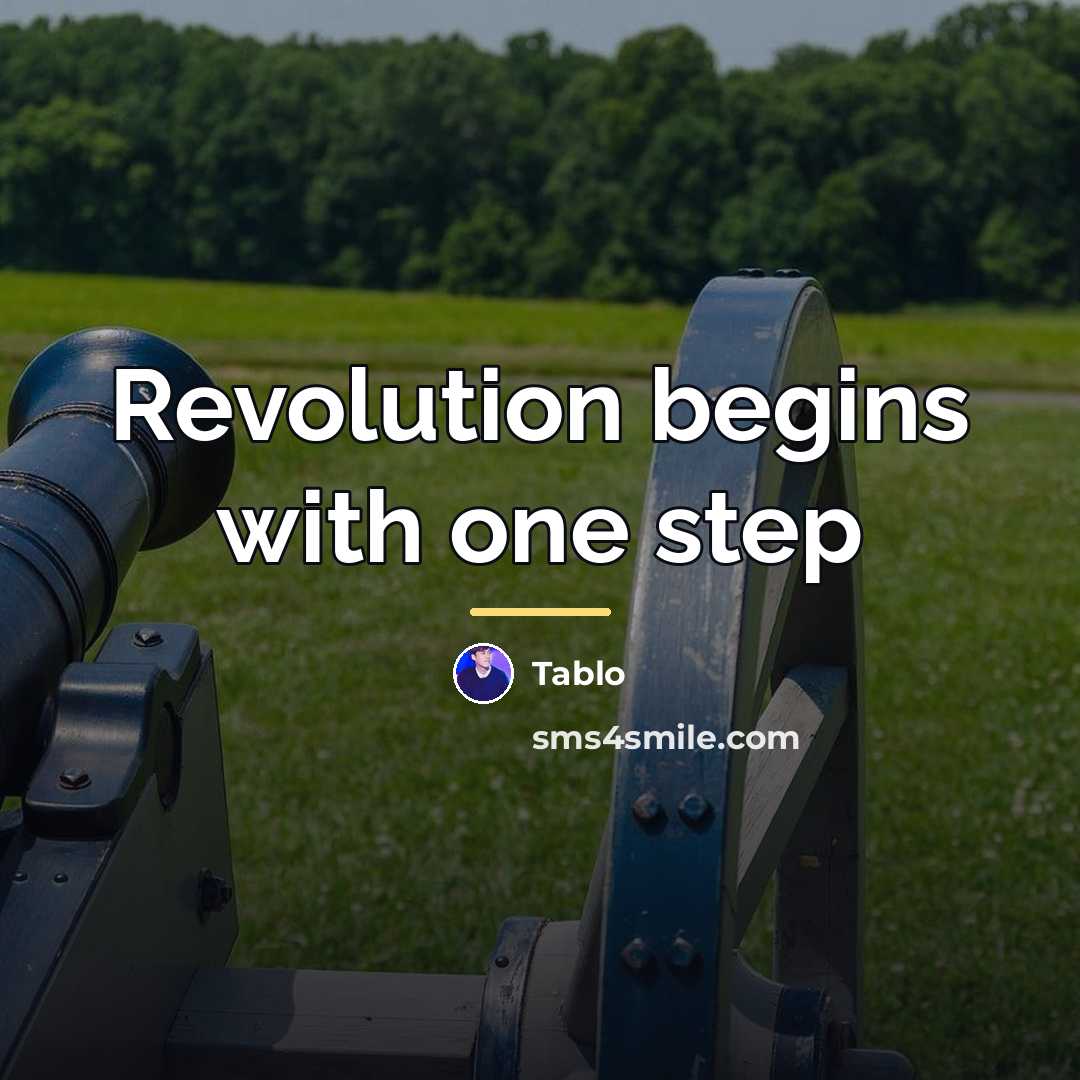 “Revolution begins with one step…” quote by Tablo