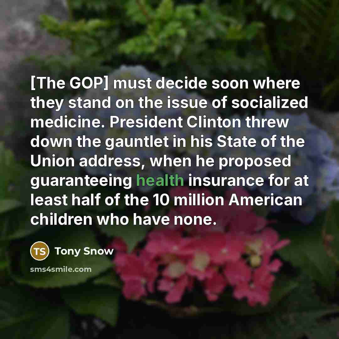 “[The GOP] must decide soon where they stand on the…” quote by Tony Snow