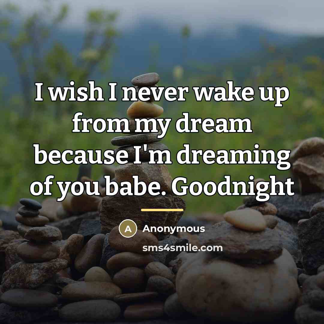 “I wish I never wake up from my dream because…” quote by Anonymous