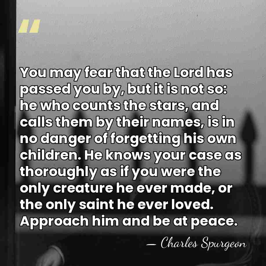 You may fear that the Lord has passed you by, but it&hellip; - Charles Spurgeon