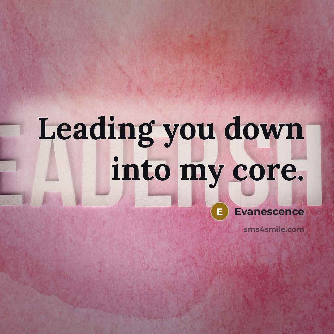 “Leading you down into my core.…” quote by Evanescence