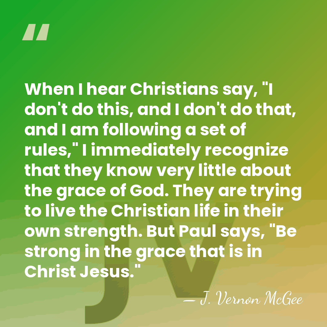 When I hear Christians say, "I don't do this, and I don't&hellip; - J. Vernon McGee