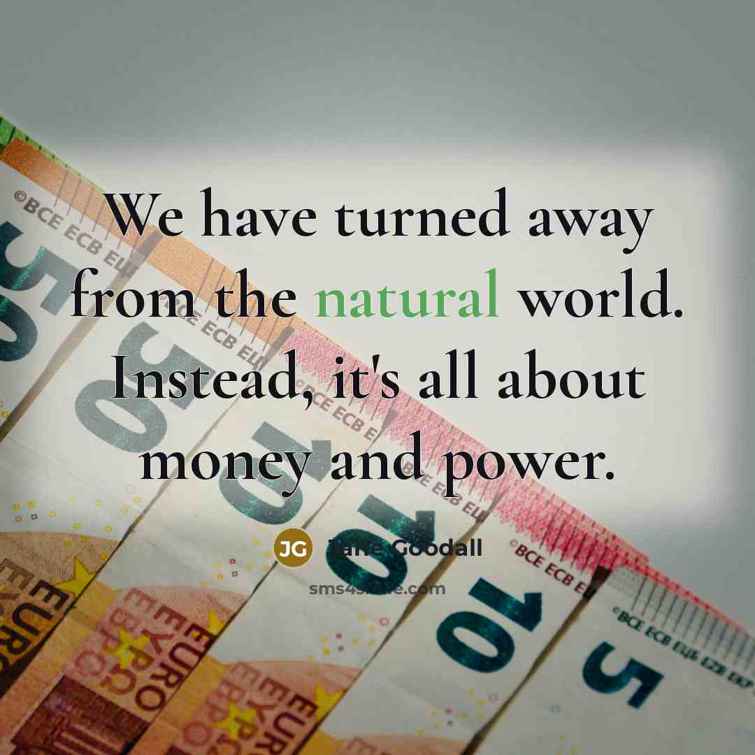 “We have turned away from the natural world. Instead, it's…” quote by Jane Goodall