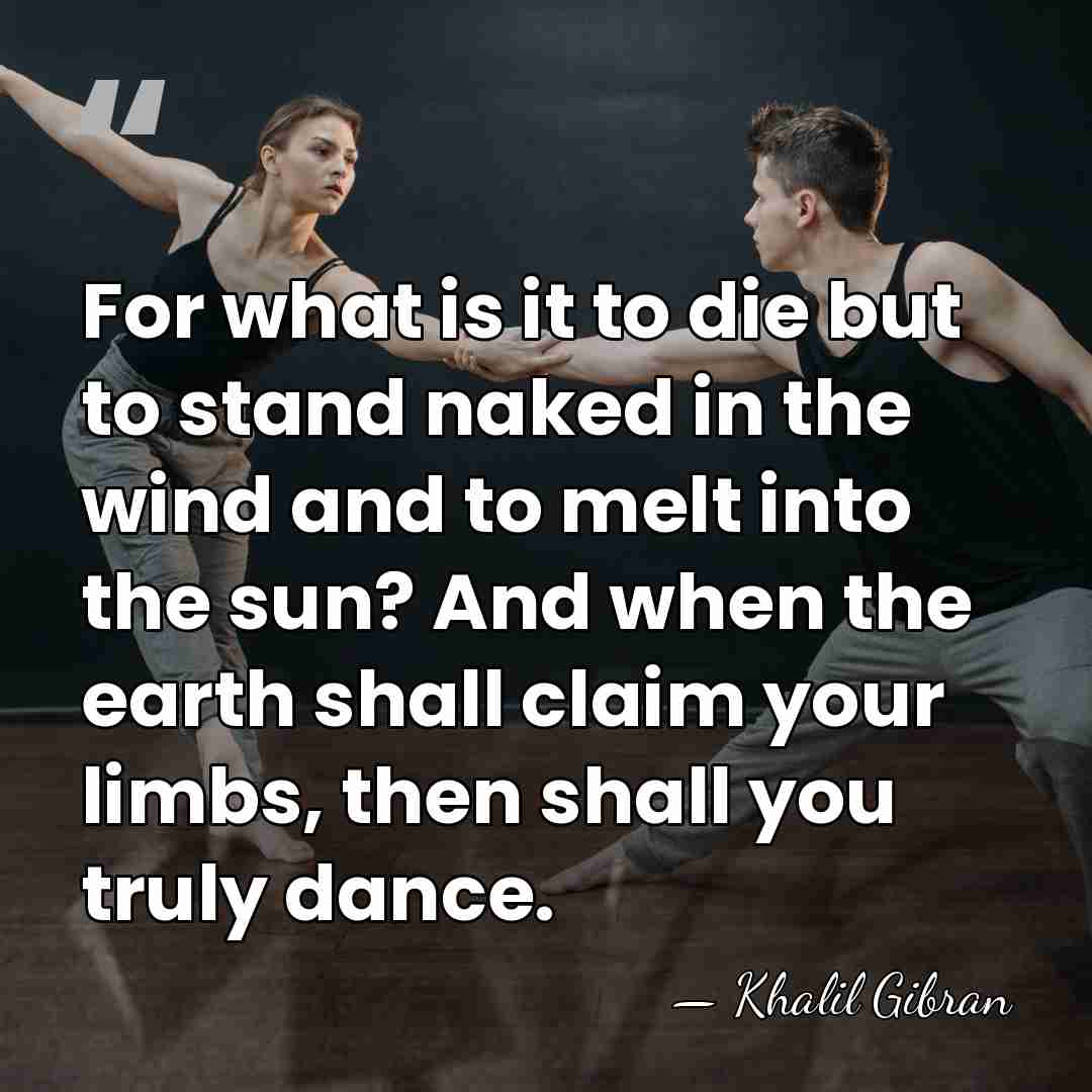 For what is it to die but to stand naked in the&hellip; - Khalil Gibran