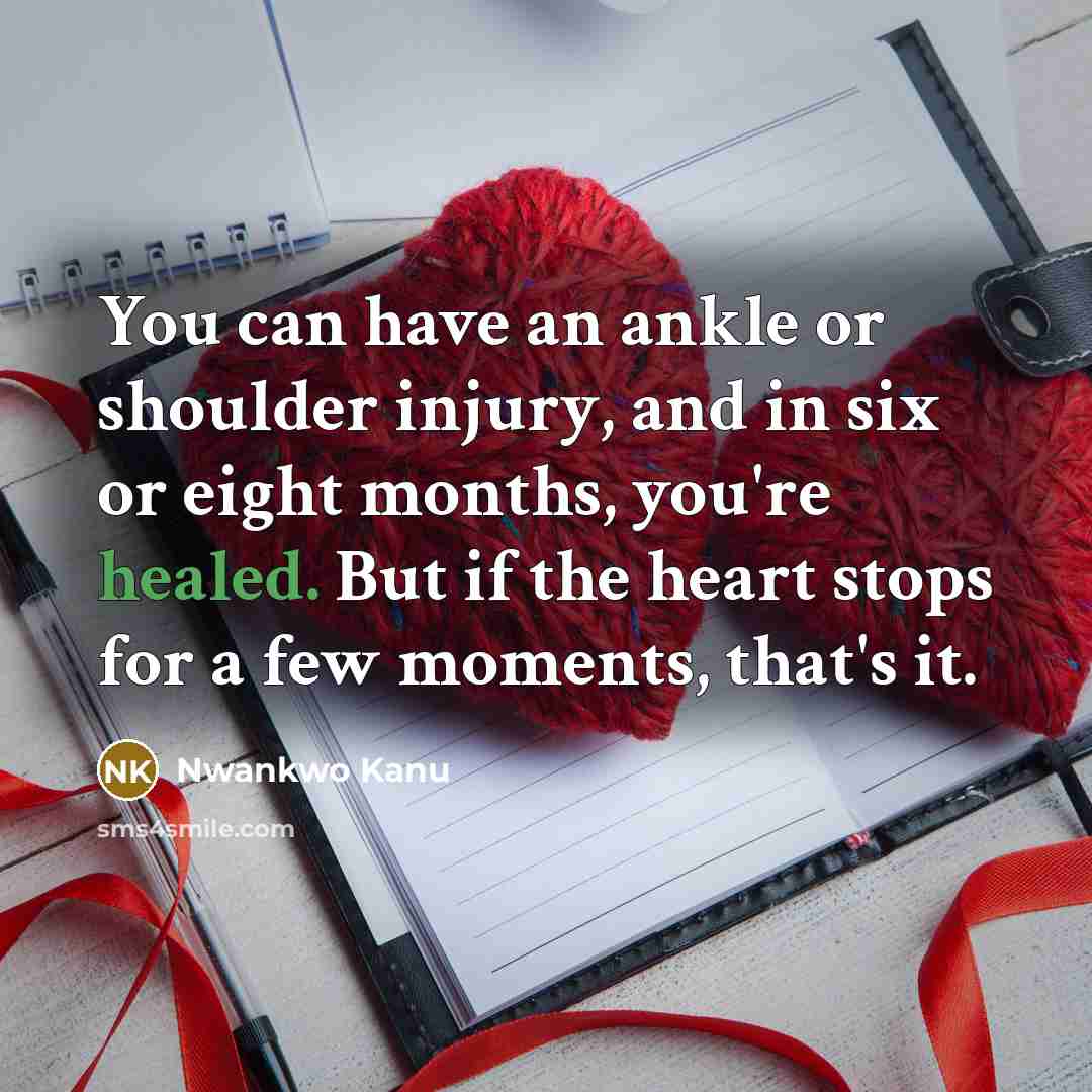 “You can have an ankle or shoulder injury, and in…” quote by Nwankwo Kanu