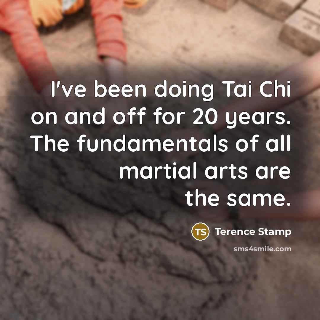 “I've been doing Tai Chi on and off for 20…” quote by Terence Stamp