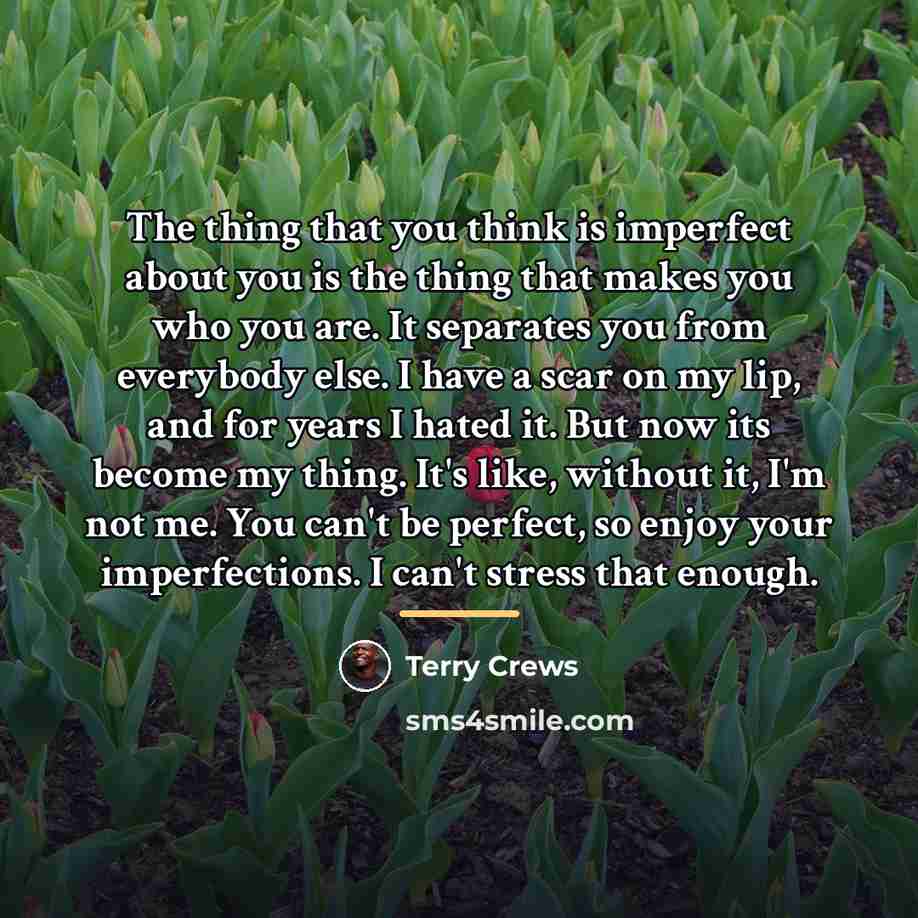 “The thing that you think is imperfect about you is…” quote by Terry Crews