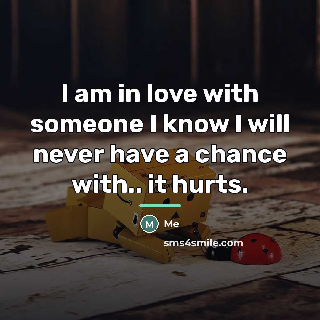 “I am in love with someone I know I will…” quote by Me