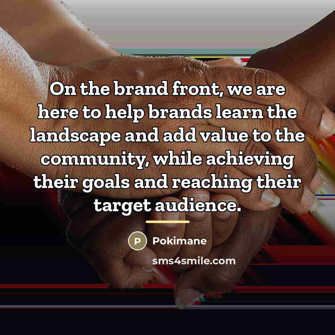 “On the brand front, we are here to help brands…” quote by Pokimane