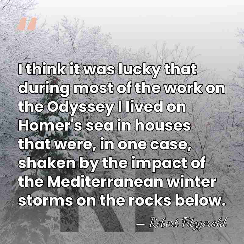 I think it was lucky that during most of the work on&hellip; - Robert Fitzgerald
