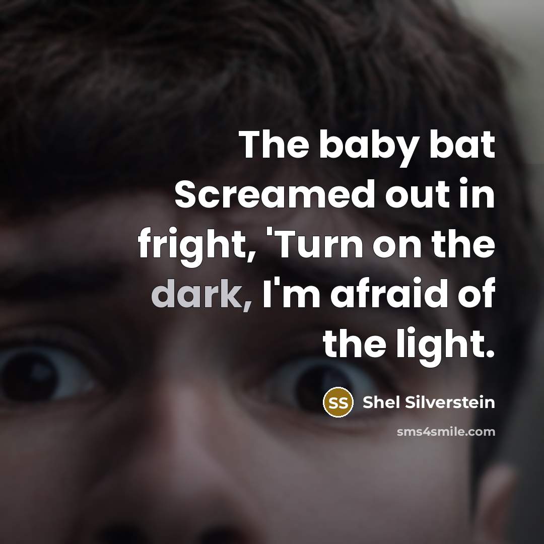 “The baby bat Screamed out in fright, 'Turn on the…” quote by Shel Silverstein