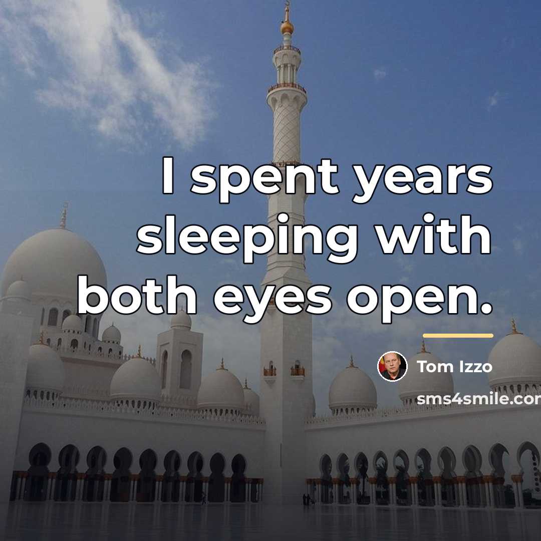 “I spent years sleeping with both eyes open.…” quote by Tom Izzo