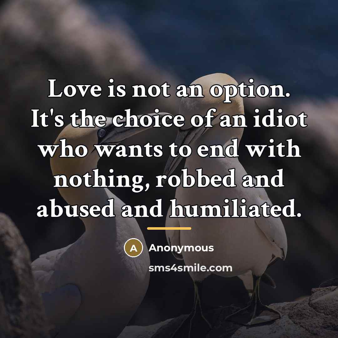 “Love is not an option. It's the choice of an…” quote by Anonymous