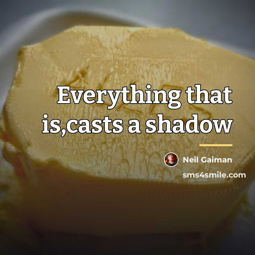 “Everything that is,casts a shadow…” quote by Neil Gaiman