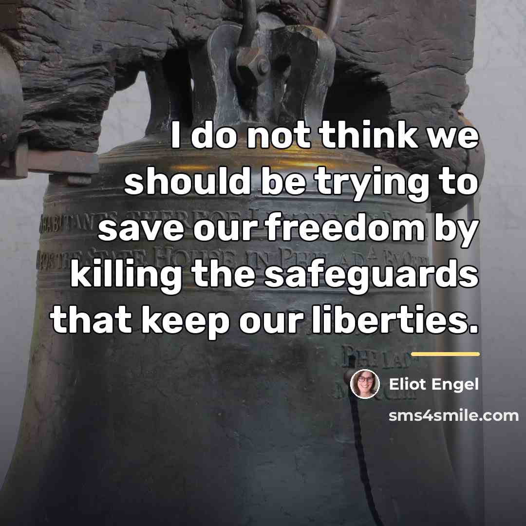 “I do not think we should be trying to save…” quote by Eliot Engel