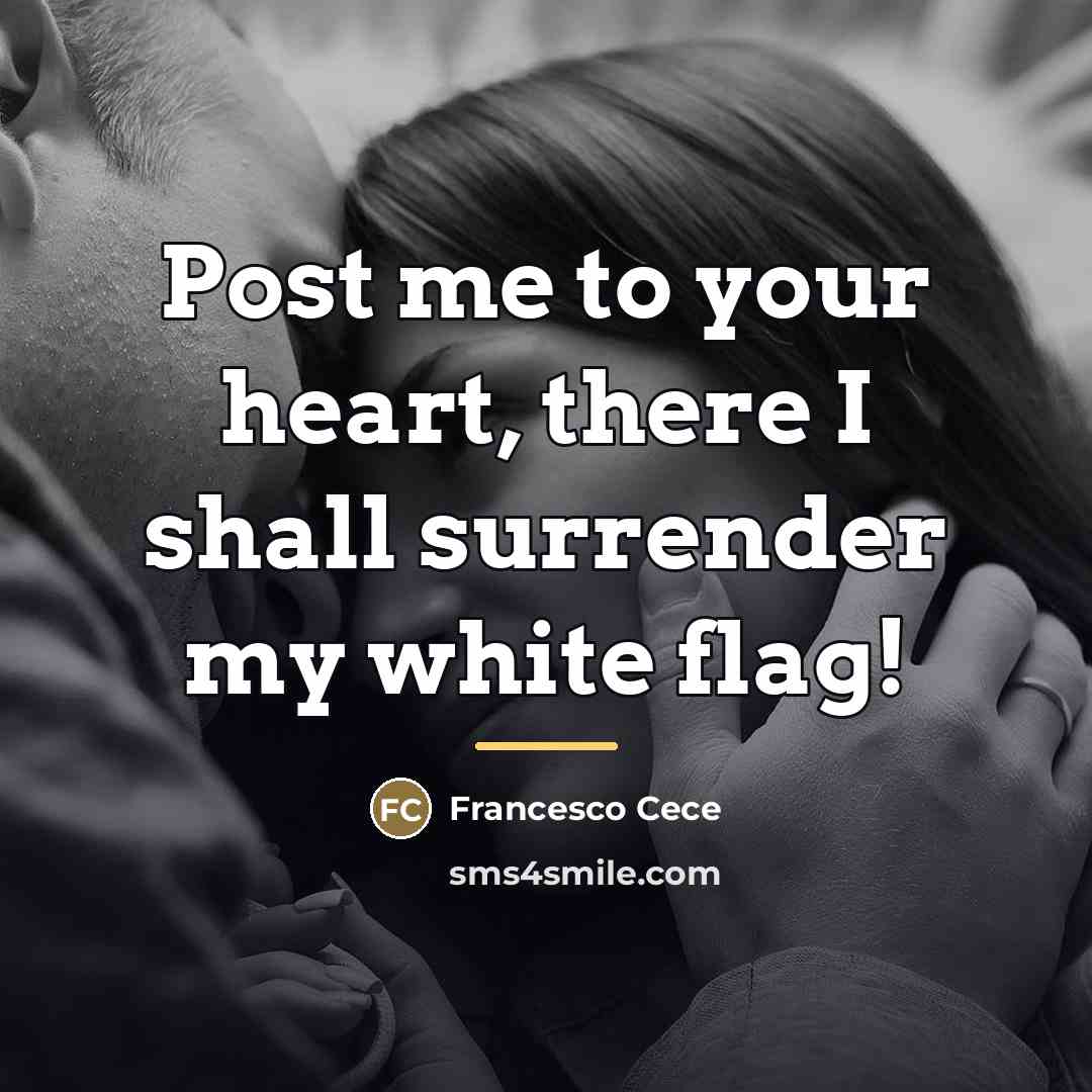 “Post me to your heart, there I shall surrender my…” quote by Francesco Cece