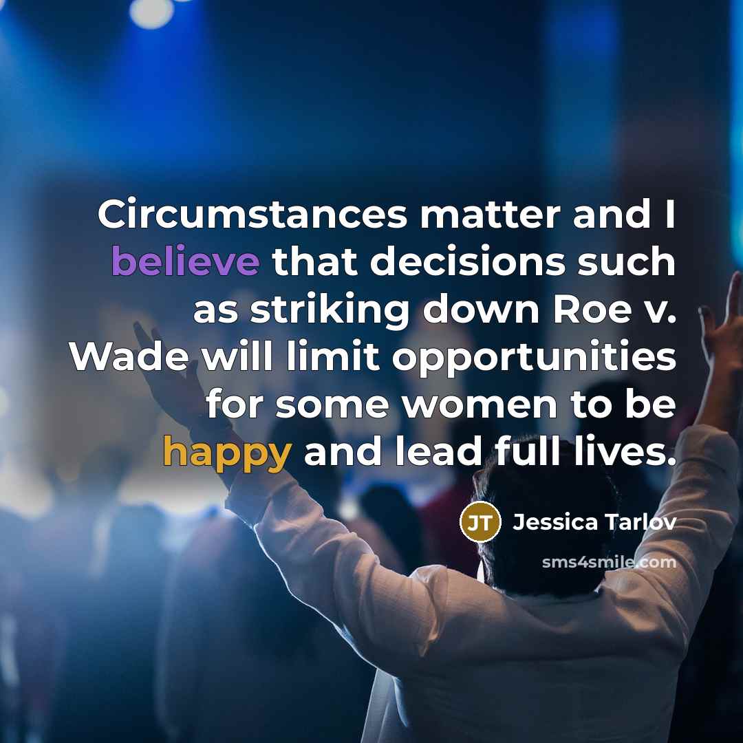 “Circumstances matter and I believe that decisions such as striking…” quote by Jessica Tarlov