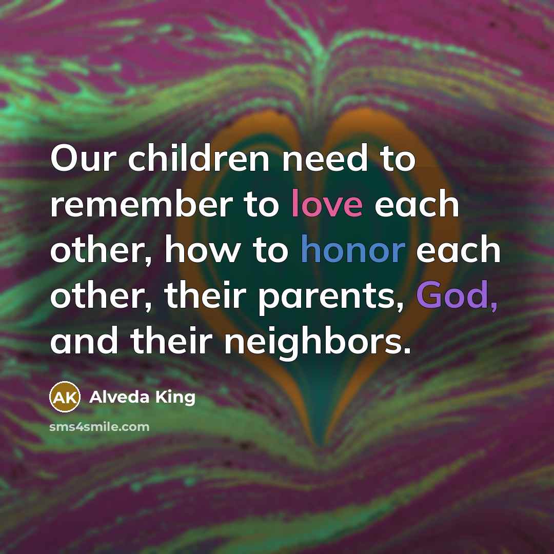 “Our children need to remember to love each other, how…” quote by Alveda King